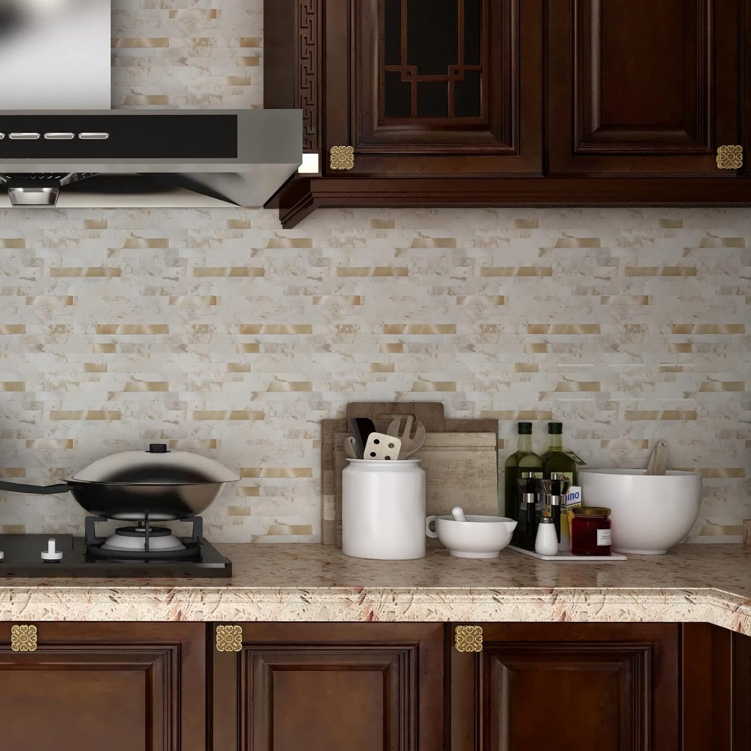 2026 New Upgrade Peel and Stick Backsplash, Stick on Backsplash Tiles for Kit…