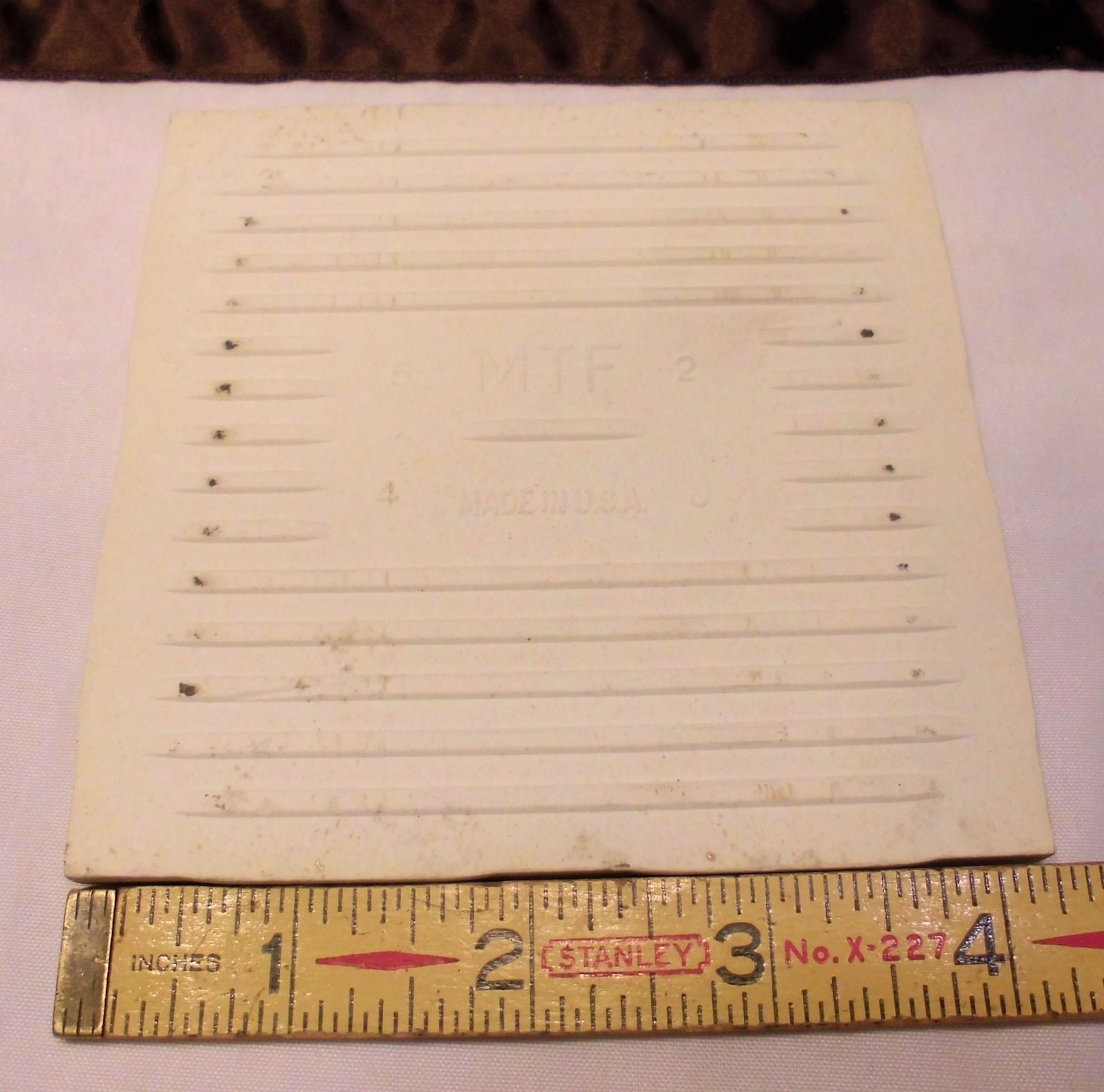 1 pc. *Coffee Color Brown* Ceramic Tile: 4-1/4″ Crystal Glazed by M.T.F. NEW