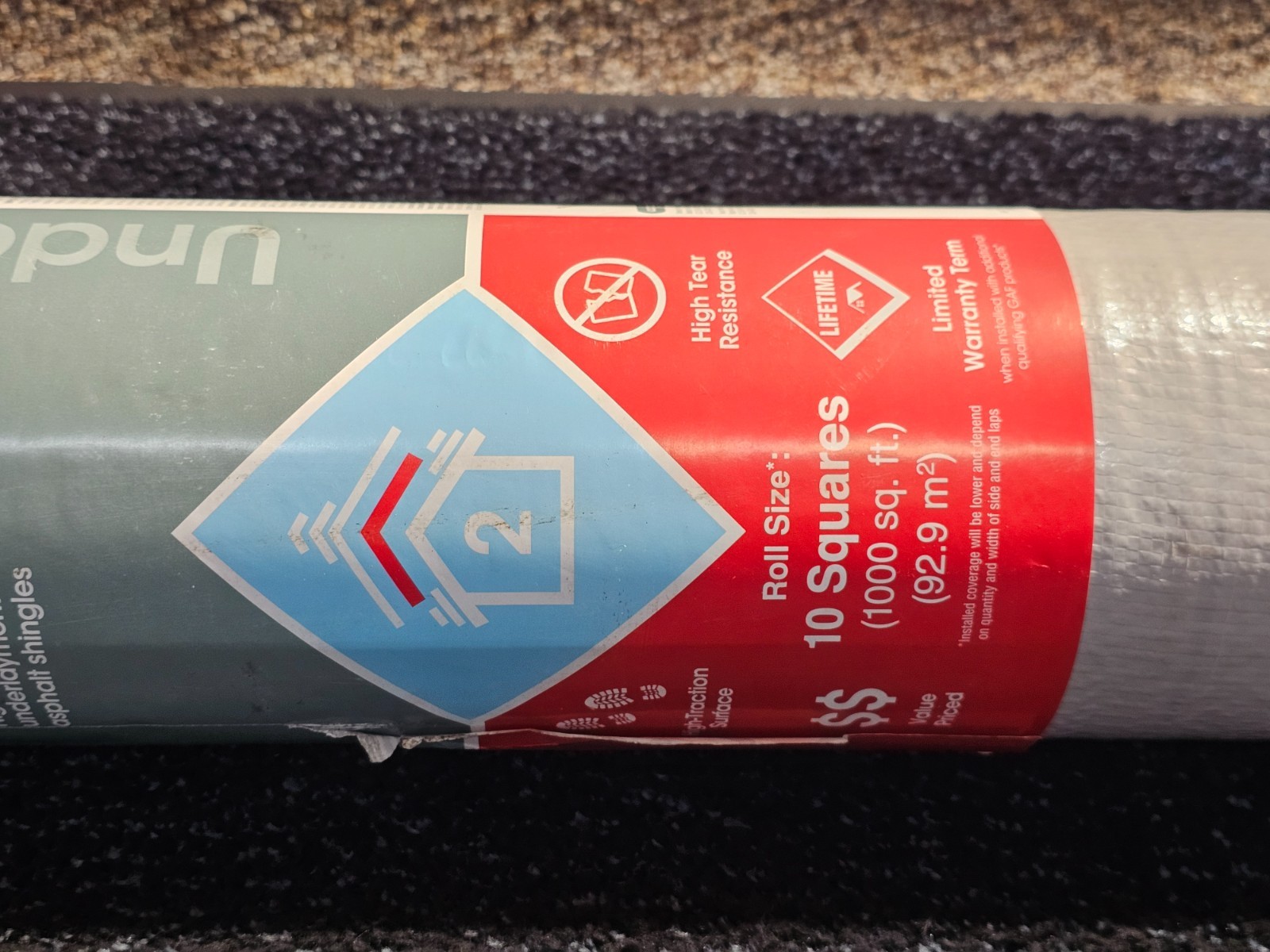 GAF 0973 FeltBuster 48-in x 250-ft 1000-square ft. Synthetic Roof Underlayment