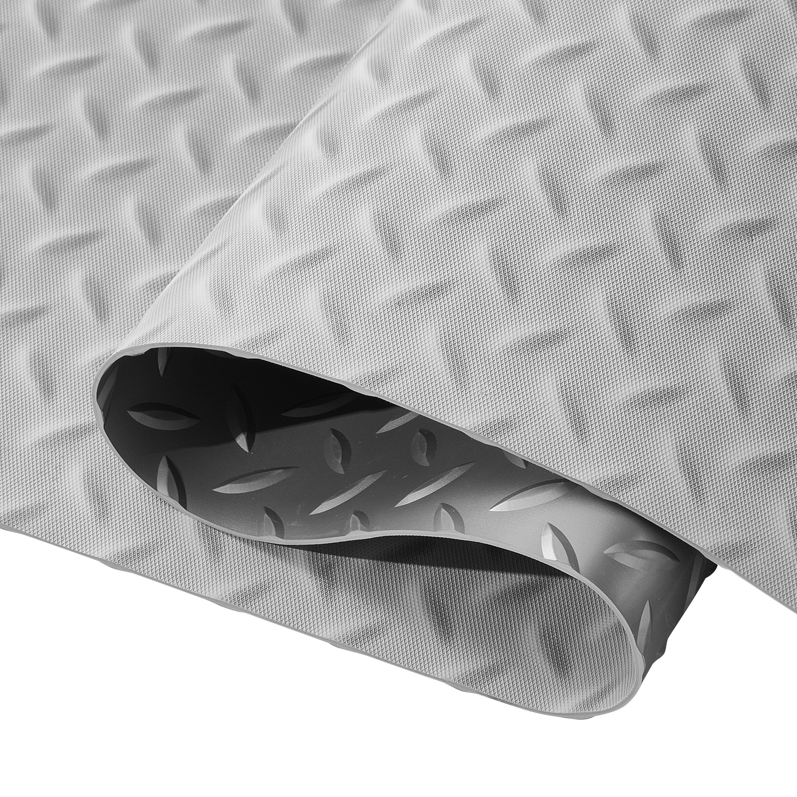 VEVOR Garage Floor Mat Garage Flooring Roll 4.9x19ft Anti-Slip Silver PVC Vinyl