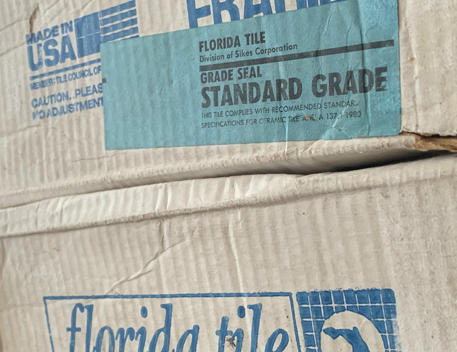 New Vintage Florida Ceramic Tile Brown 4 3/8″ x 4 3/8″ Gloss *10*pcs
