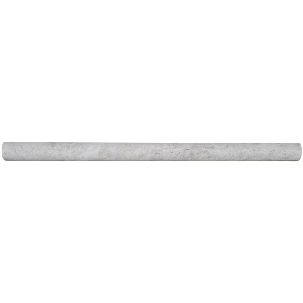 Fantasy Gray Pencil Molding 0.75 In. X 12 In. Polished Marble Wall Tile 1 Lin. F