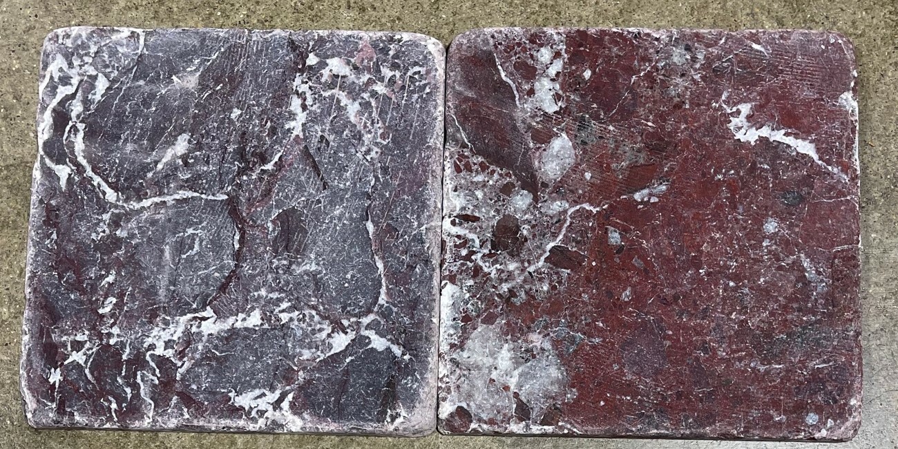 Purple Rosso Levanto Natural Stone Tile Kitchen Remodel Hall 6×6 (1 Tile) T-98B