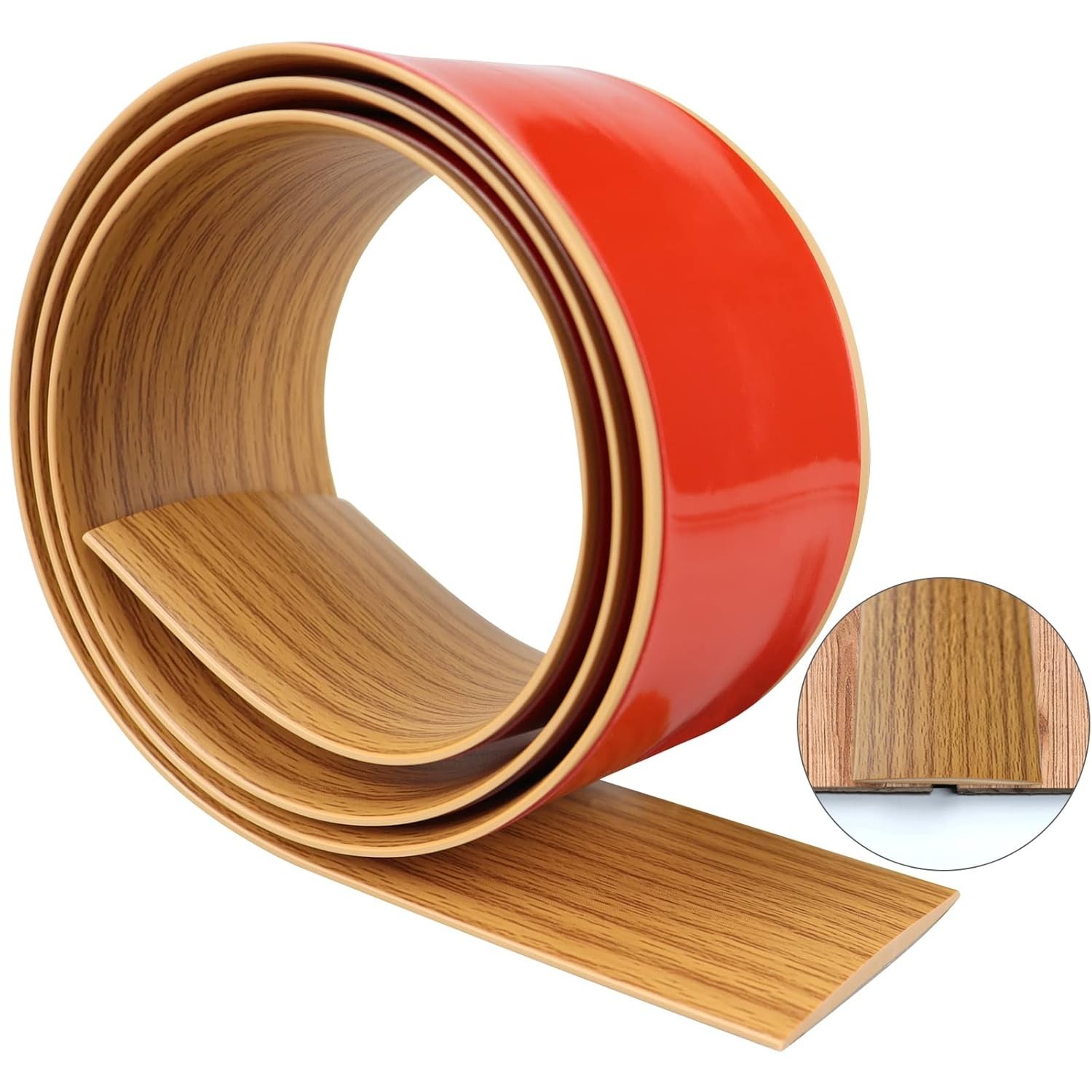 Floor Transition Strip 2″ Self Adhesive Flat Vinyl Flooring Transitions Strip…