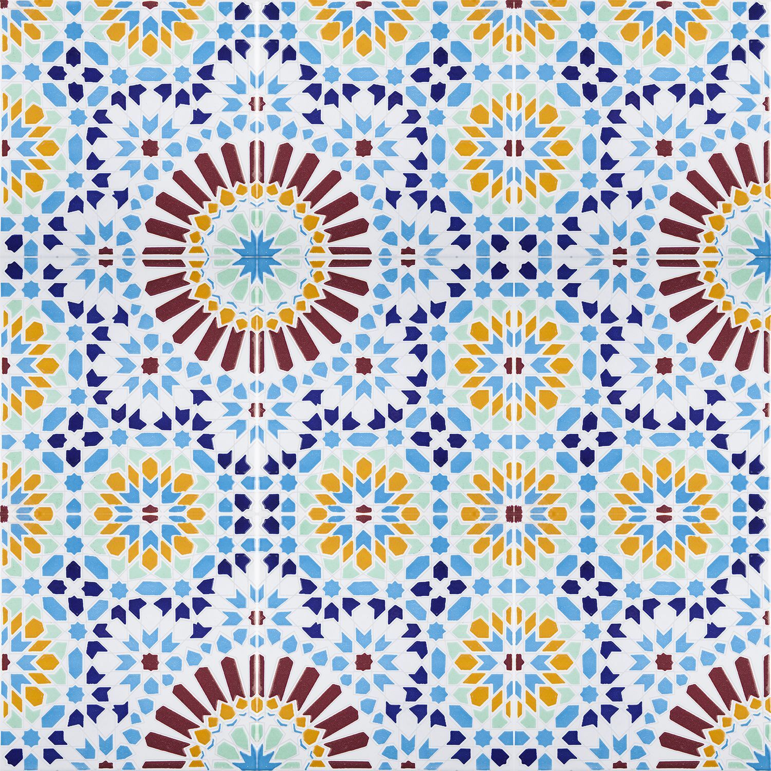 Moroccan Mosaic Tiles 8×8 inch Wall Ceramic Tile for kitchen backsplash – Baha