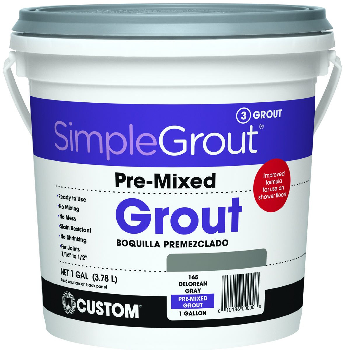 Gallon Delorean Gray Pre-Mixed Grout