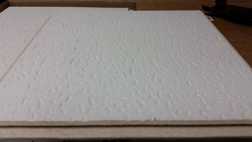 USG 4240 12″ x 12″ Tivoli Textured Tongue In Groove Ceiling Tiles – 32 Pack