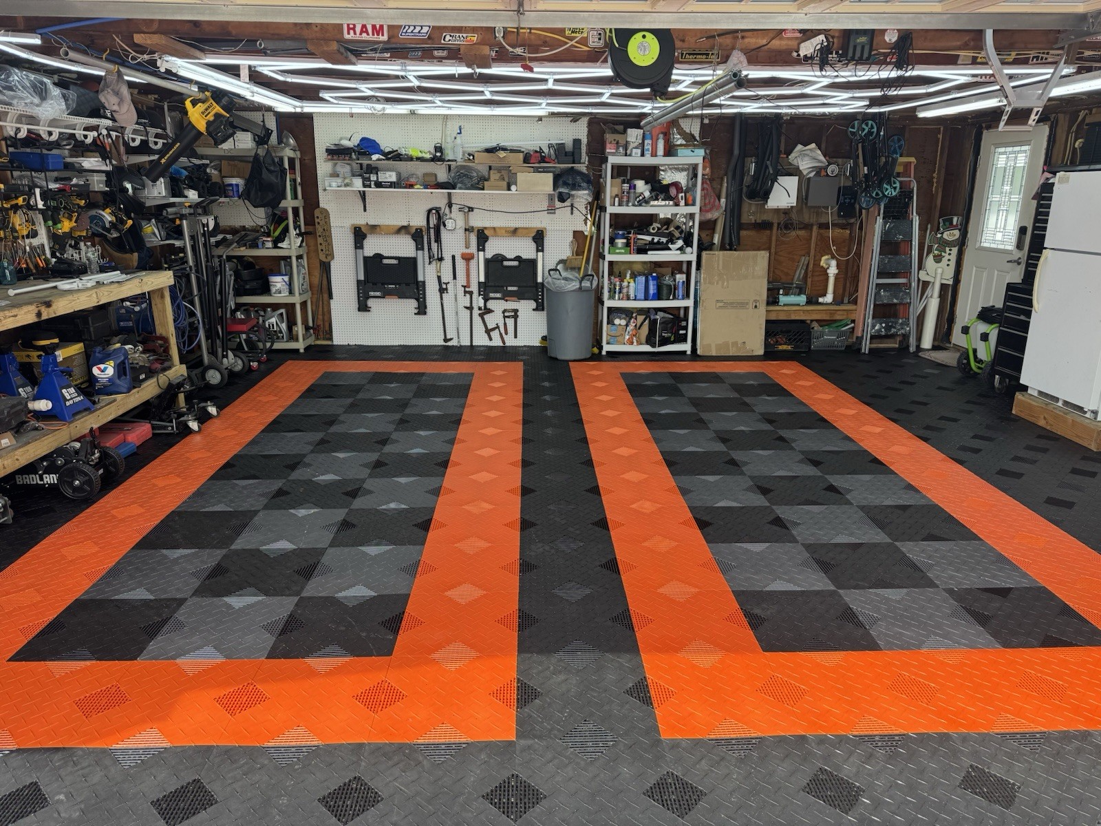 Dark Gray (Graphite) HYBRID-X garage tiles 50 square feet 17” X 17” MADE IN USA