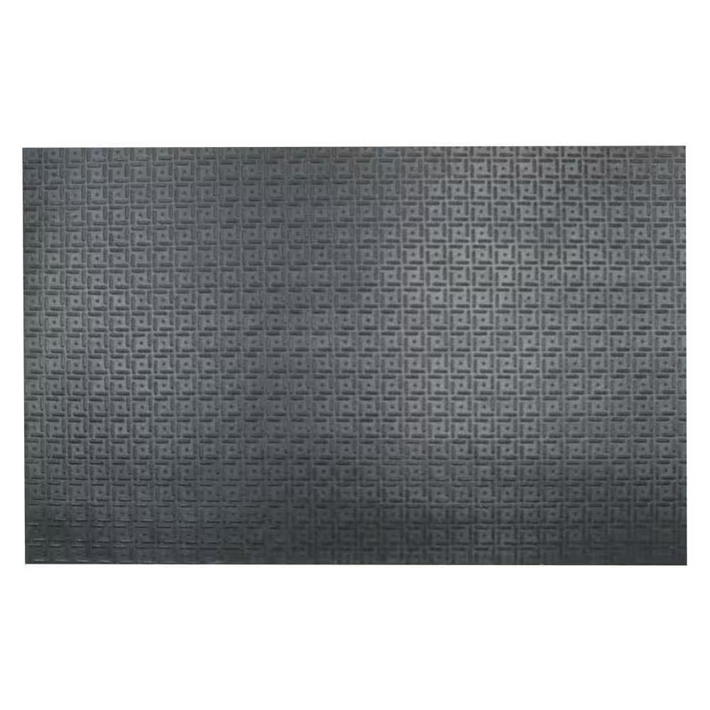 Shark Tooth II 1/2 In. T X 4 Ft. W X 6 Ft. L Black Heavy Duty Rubber Flooring Ma