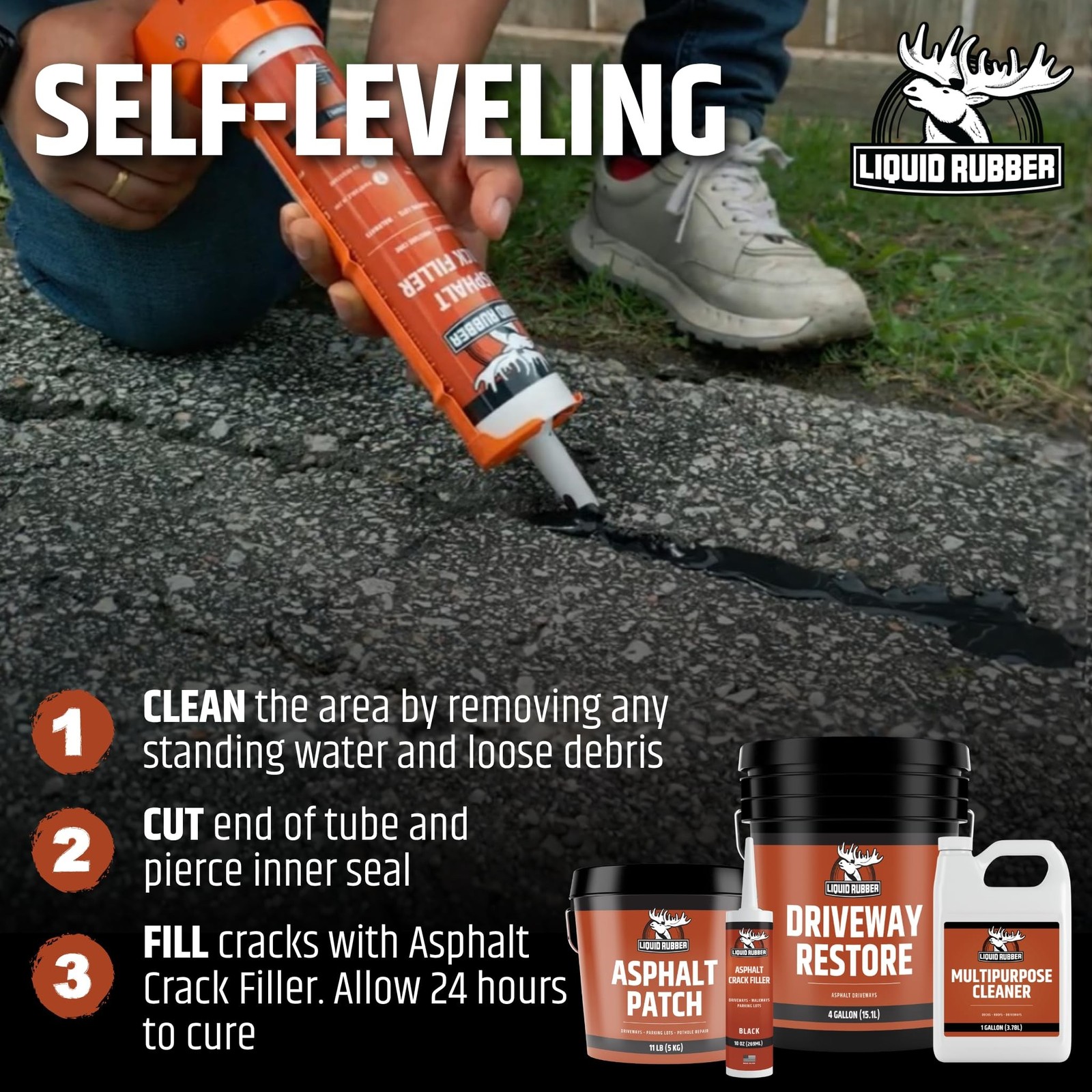 Liquid Rubber Asphalt Crack Filler – Professional-Grade Self-Leveling Waterpr…