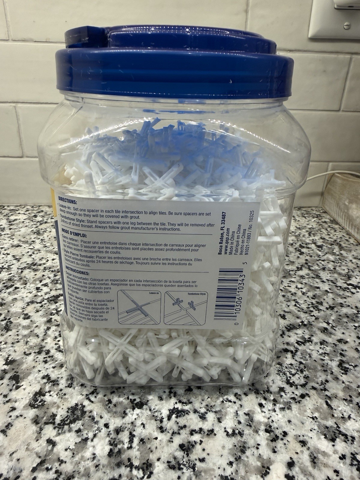 QEP Leave-In 1/8″ (3mm) Tile Spacers (Box 0f 1,000) (New)