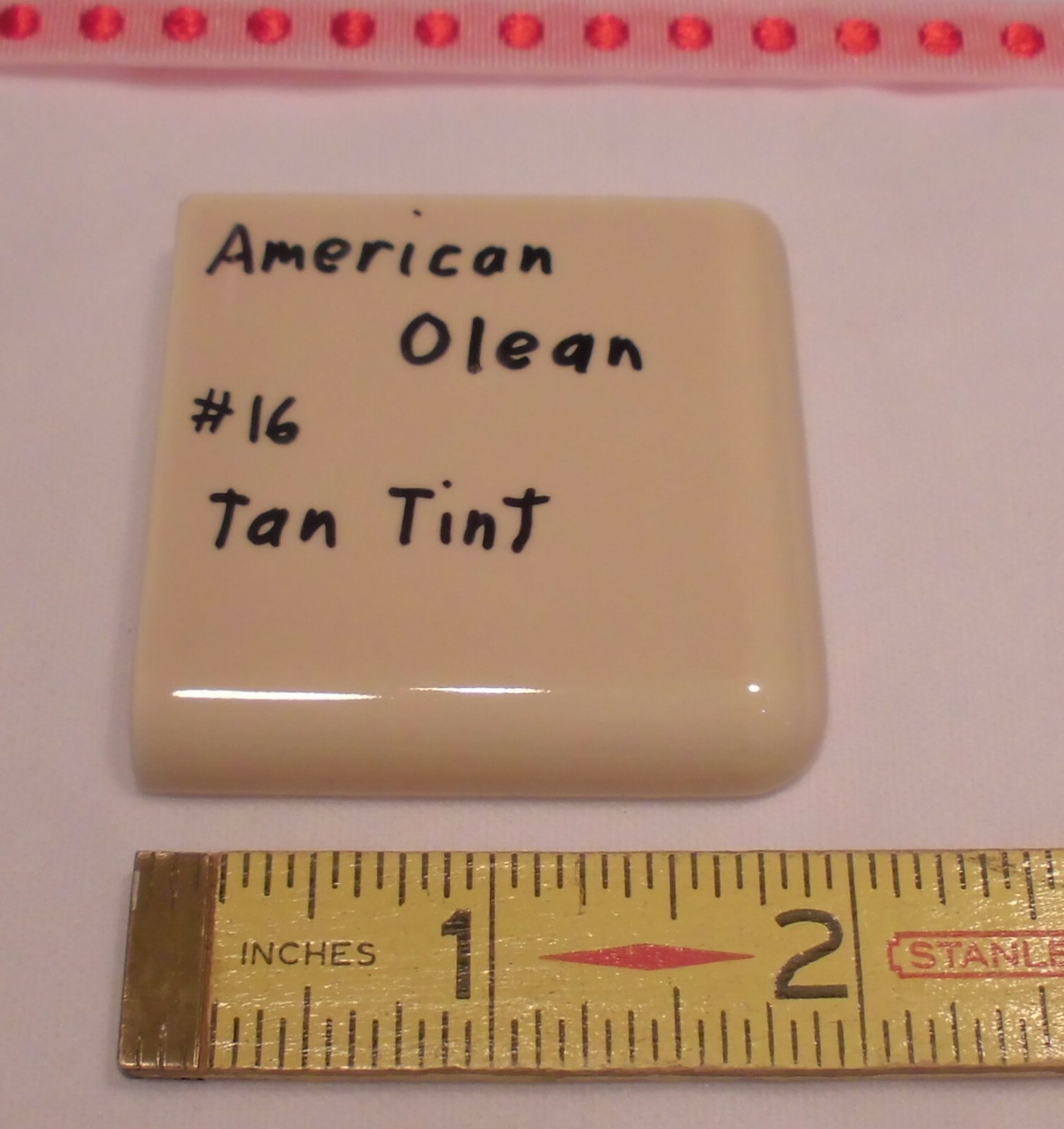 Tan – Lighter Brown: 2″ X 2″ X 5/16″ Ceramic Surface Bullnose Corner Tile: A.O.