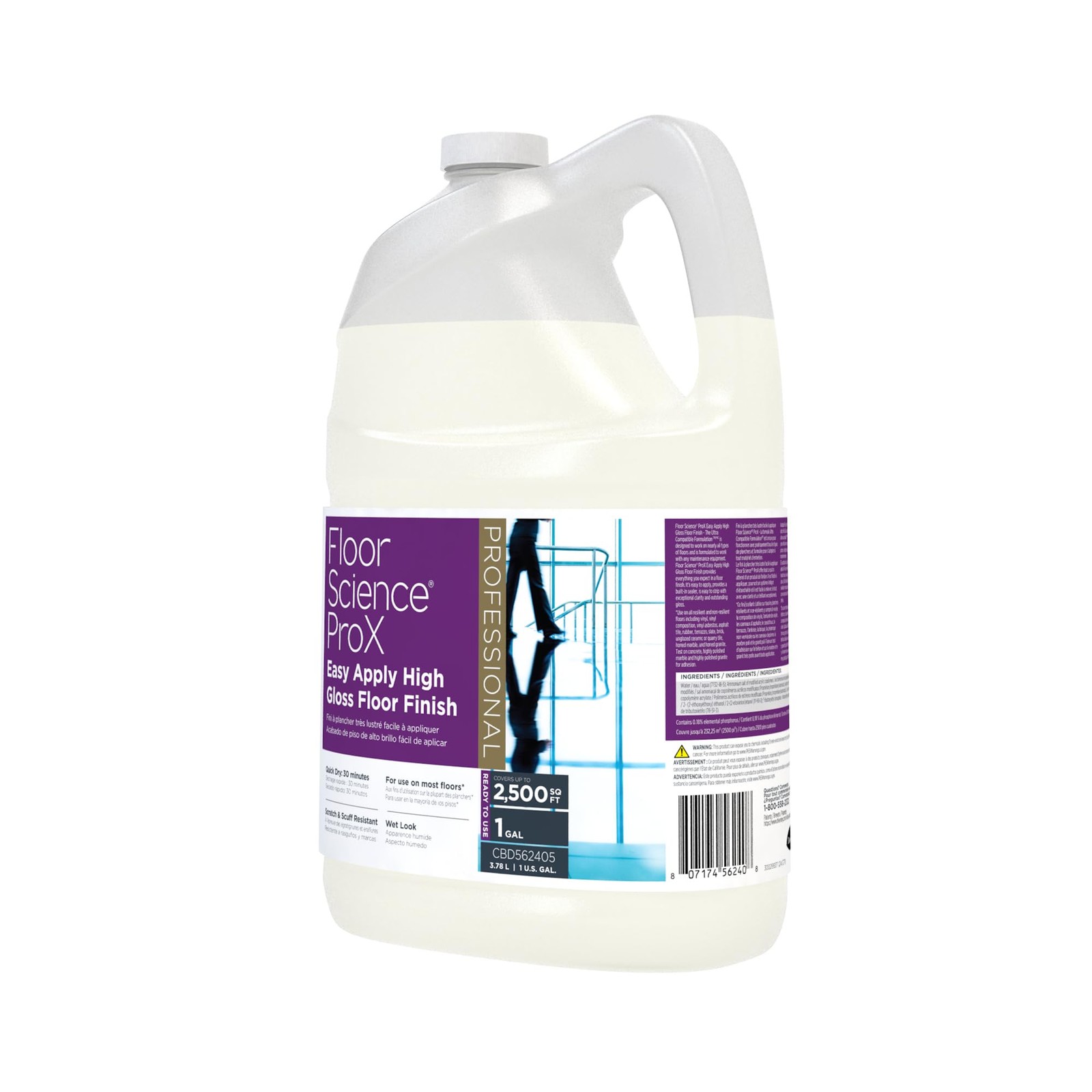 Diversey CBD562405 Floor Science ProX 128 Fl Oz (Pack of 1), Ready-to-Use