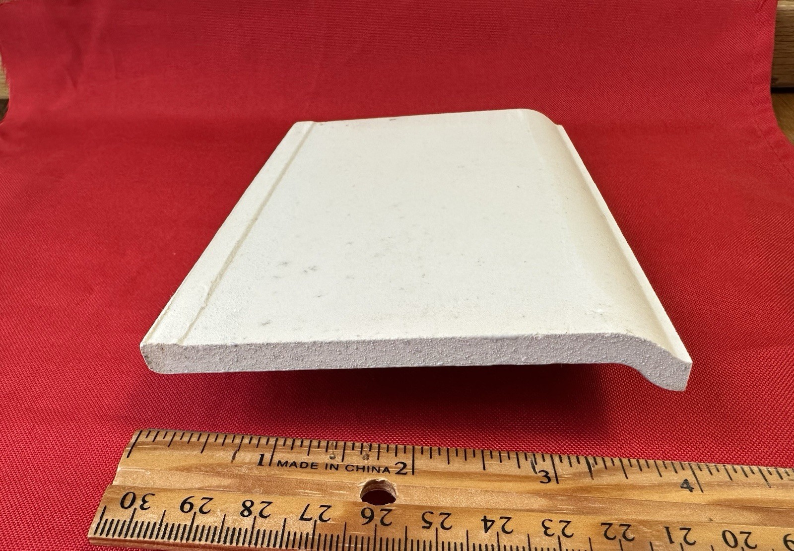 1 pc. Light Blue: 3-3/4″ X 6-1/8″ Ceramic Cove Base Tile, florida Co. Flat Top