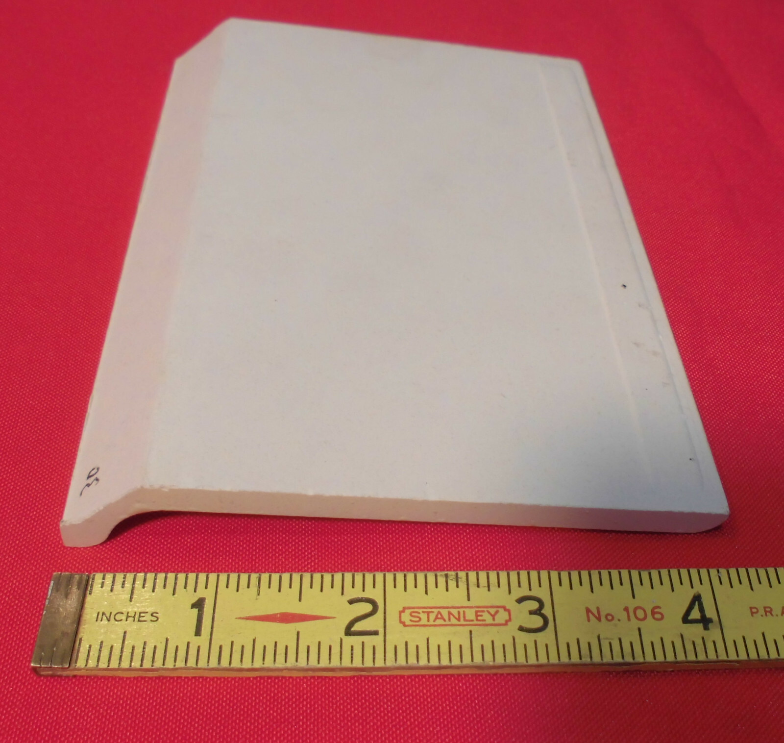 1 pc. Gloss Almond: Bullnose Top Cove-Base Ceramic Tile: 6″ X 4-1/4″ Monarch Co.