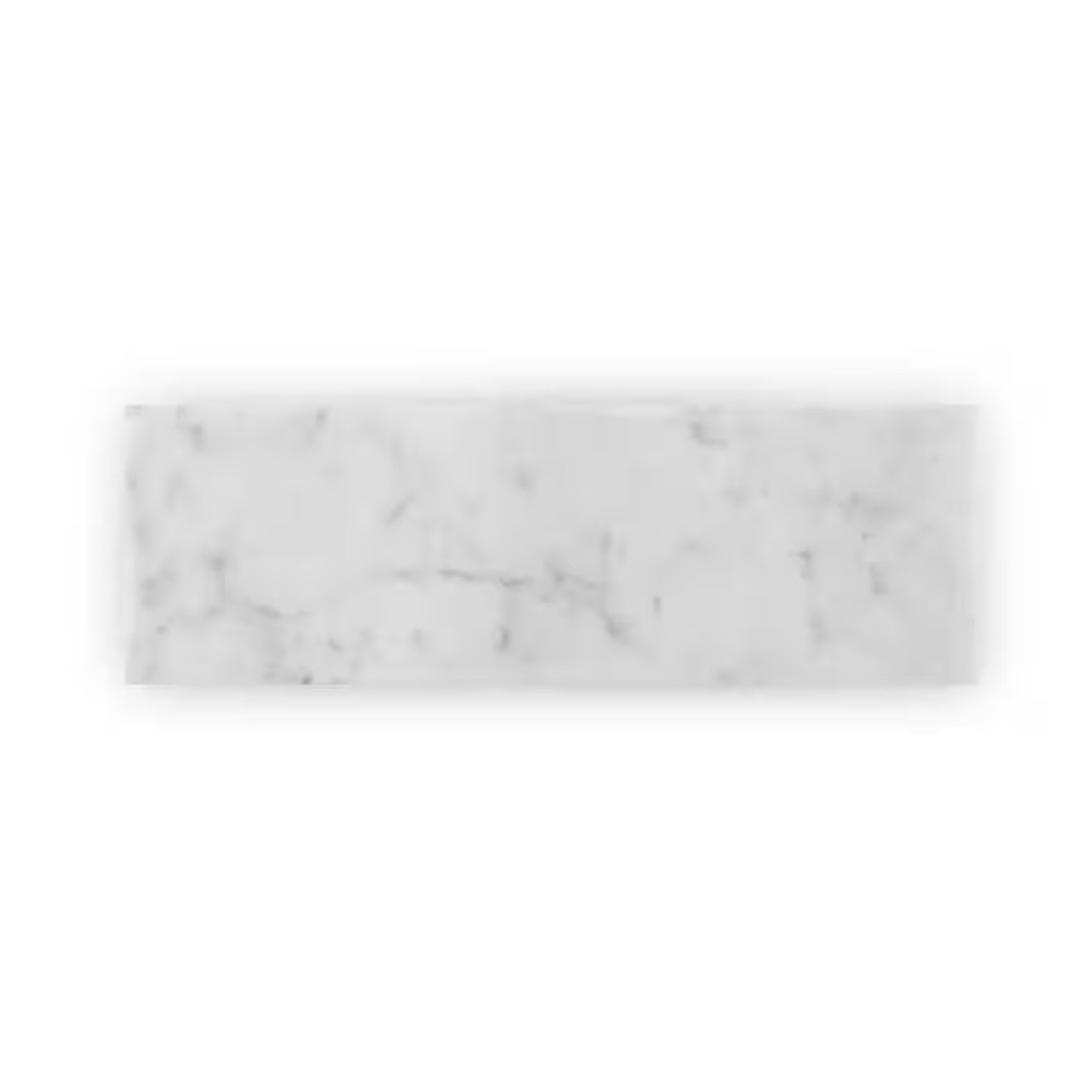 Carrara White/Grey 4 In. X 12 In. Honed Marble Wall and Floor Tile (10 Sq. Ft./C
