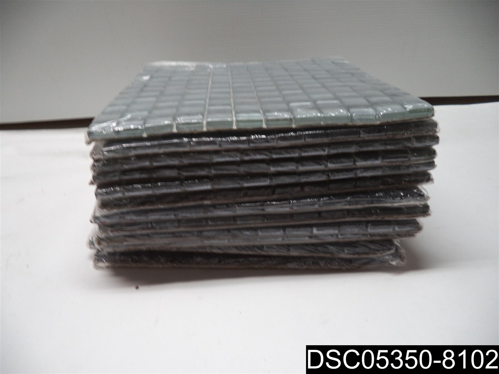 Qty= 12: 11-2/8″ X 11-5/8″ Glass Tiles, 7/8″ X 7/8″ Mini Squares