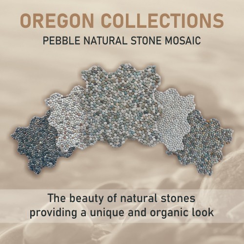 Mini White Green Pebble Natural Stone Mosaic Wall & Floor Tile ($10.27/SqFt)