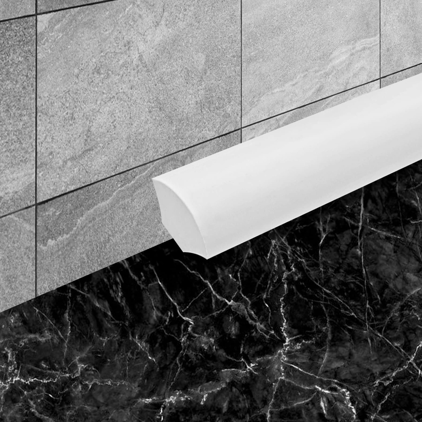 Flexible Quarter Round Molding Self Adhesive (White, 10 Ft) Peel and Stick Flexi