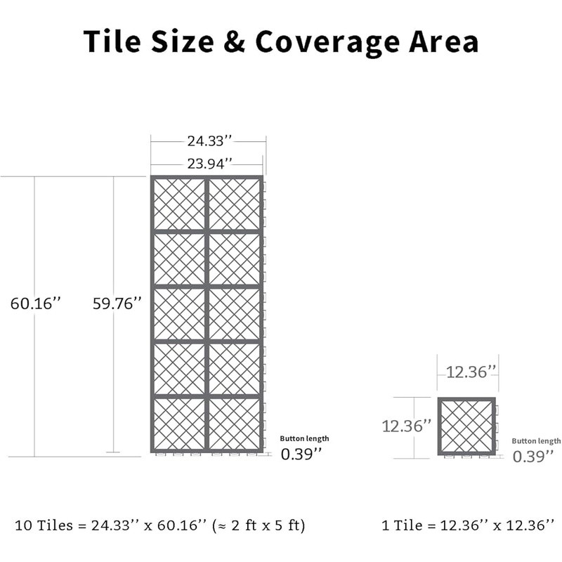 Slip Resistant Waterproof Interlocking Deck Tiles Easy Install Pool Patio Garden