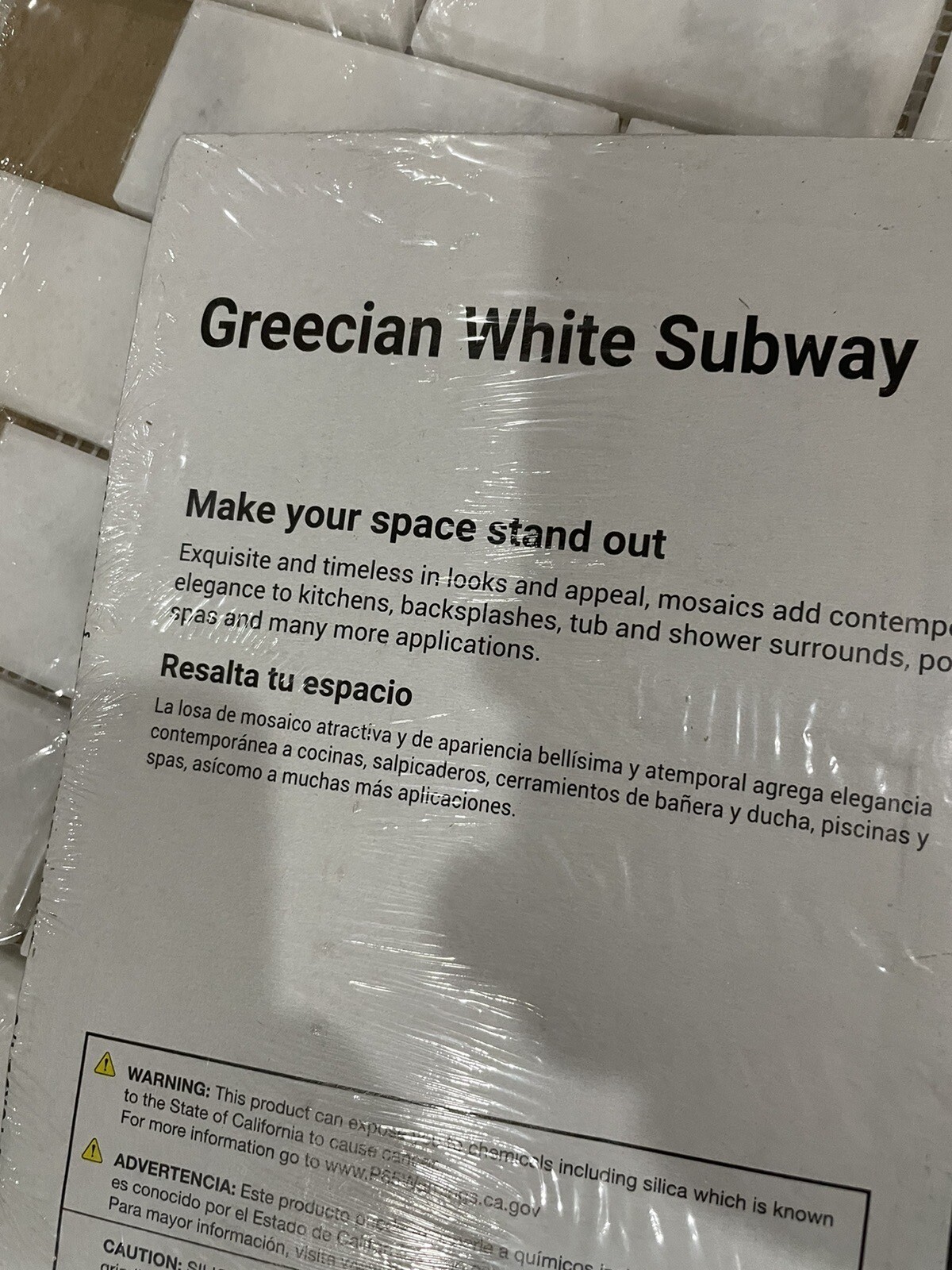 6 Sheets MSI Greecian White 11.81”x11.81” Polished Marble Mosaic Made Europe