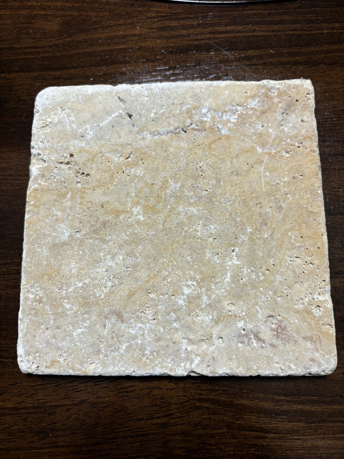 Travertine Antique Gold Tile 6” X 6” X 3/8” Unused