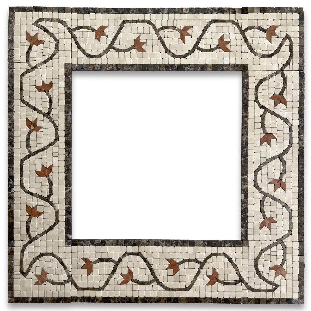 B4682T Marble Mosaic Border Accent Listello Tile Edera Sienna 4×11 Tumbled