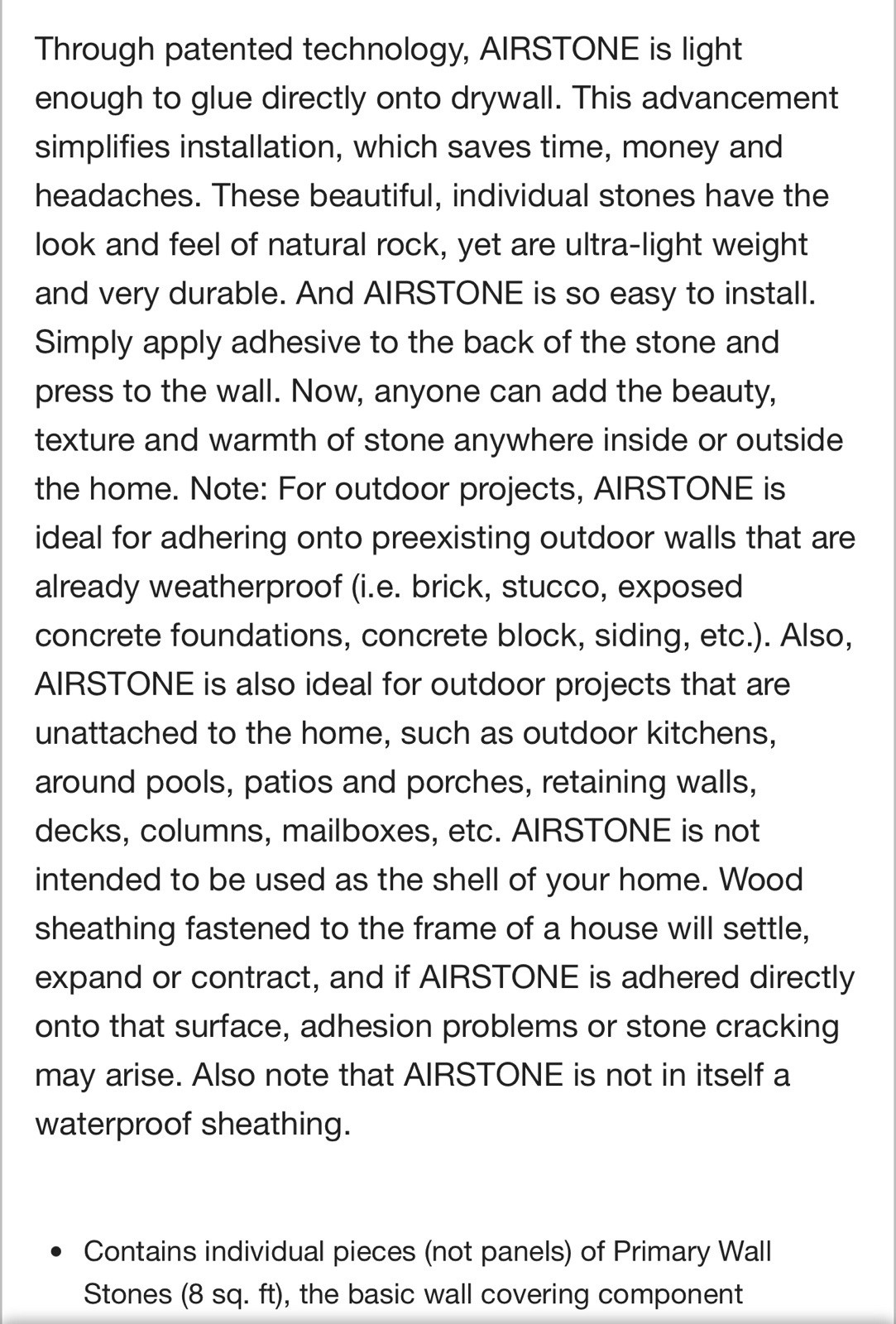 AIRSTONE Cement Standard Primary Wall Tiles Spring Creek Frost Resistant Gray