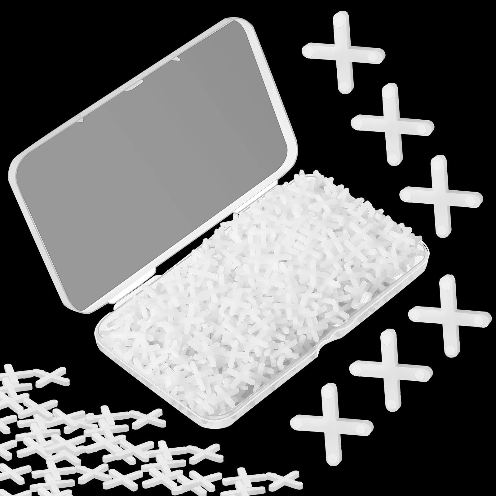 Honoson 500 Pieces Wide Tile Spacers Tiles Leveler 1/8 Inch, Clear