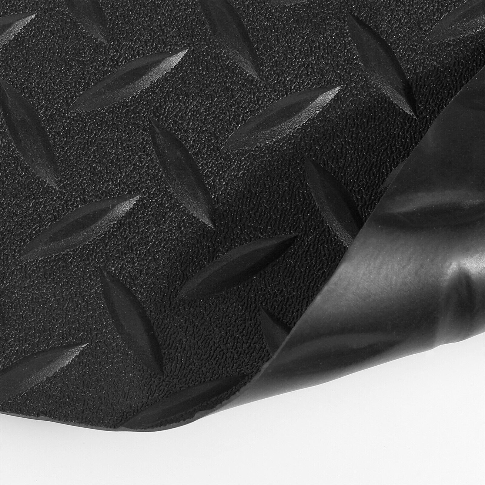 Black Garage Gym Floor Mat Roll PVC Vinyl Cart Truck Flooring Protector Non-Slip