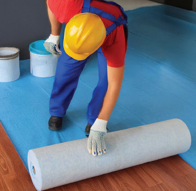 Bardalas Multipurpose Temporary Floor Protection Mat 40 In x 45 Ft Reusable Roll