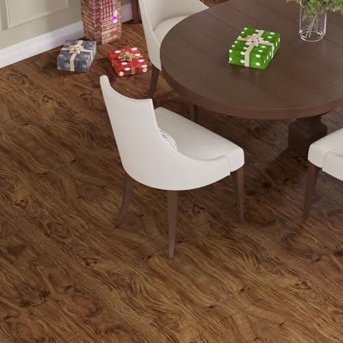 Wood Grain Vinyl Flooring Roll5.7″ x8″ Peel & 15.7″x 118″(40x 300 cm) 1 Brown
