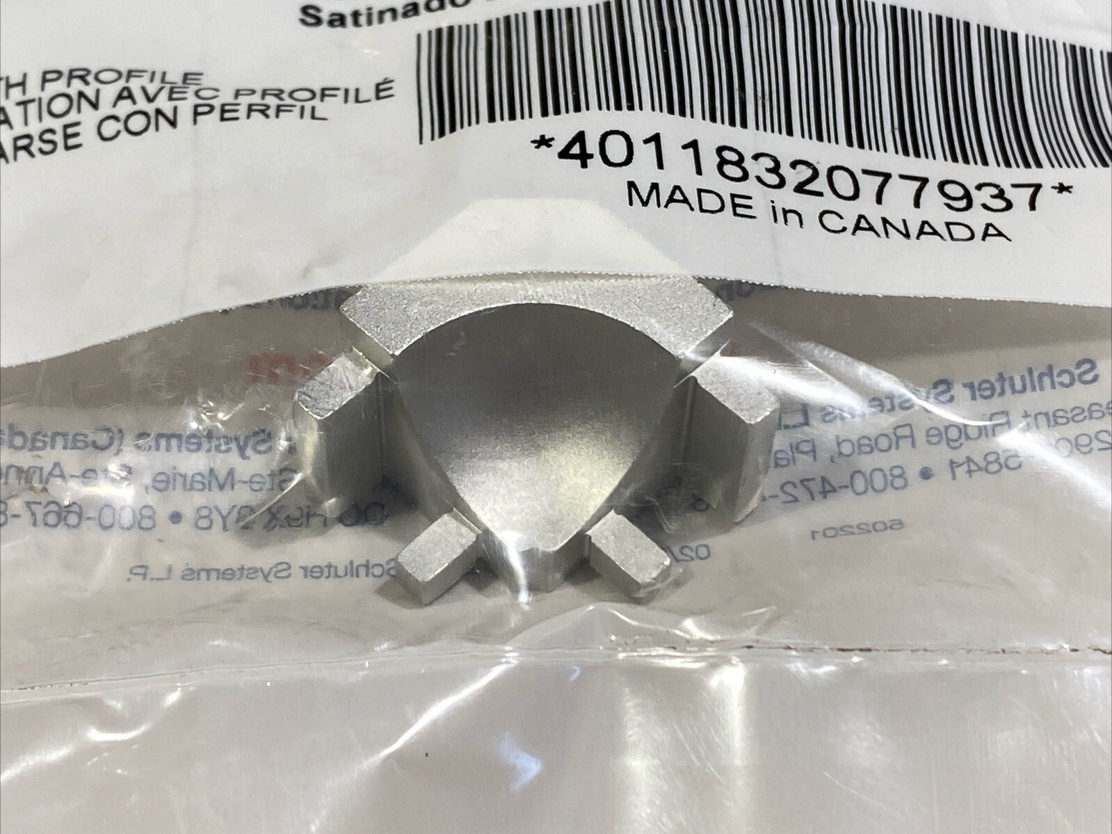 Schluter I90/AHK1S/AE Dilex-AHK Satin Inside Corner Anodized Aluminum New