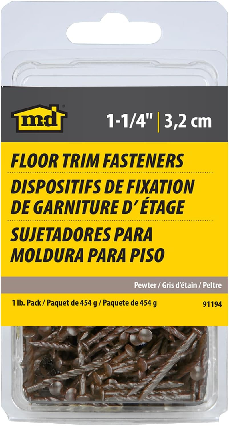 91194 1-1/4 In. Pewter Floor Metal Screw Nails (1Lb)
