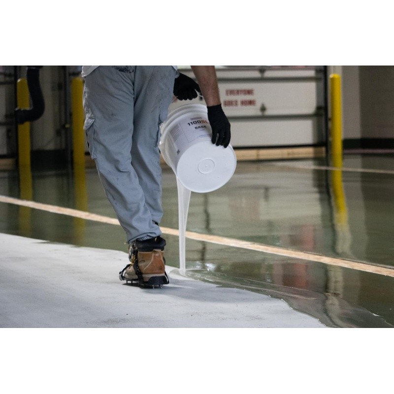 100 Solid Self Leveling Epoxy Floor Coating Kit Durable Chemical Resistant New