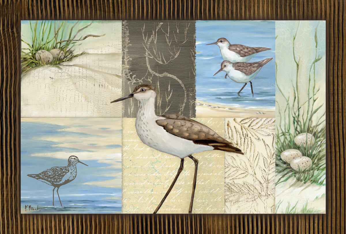Ceramic Backsplash Tile Mural Waterfowl Kitchen/Bathroom – Patchwork Sandpipers