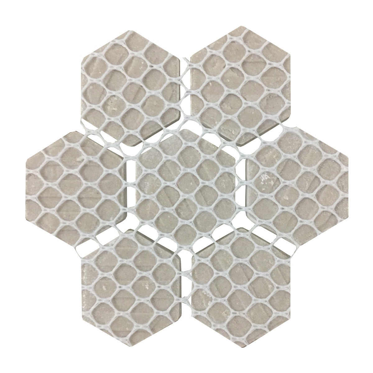 Porcelain Mosaic Hexagon Glossy White Floor and Wall Tile 19.3 SQ FT