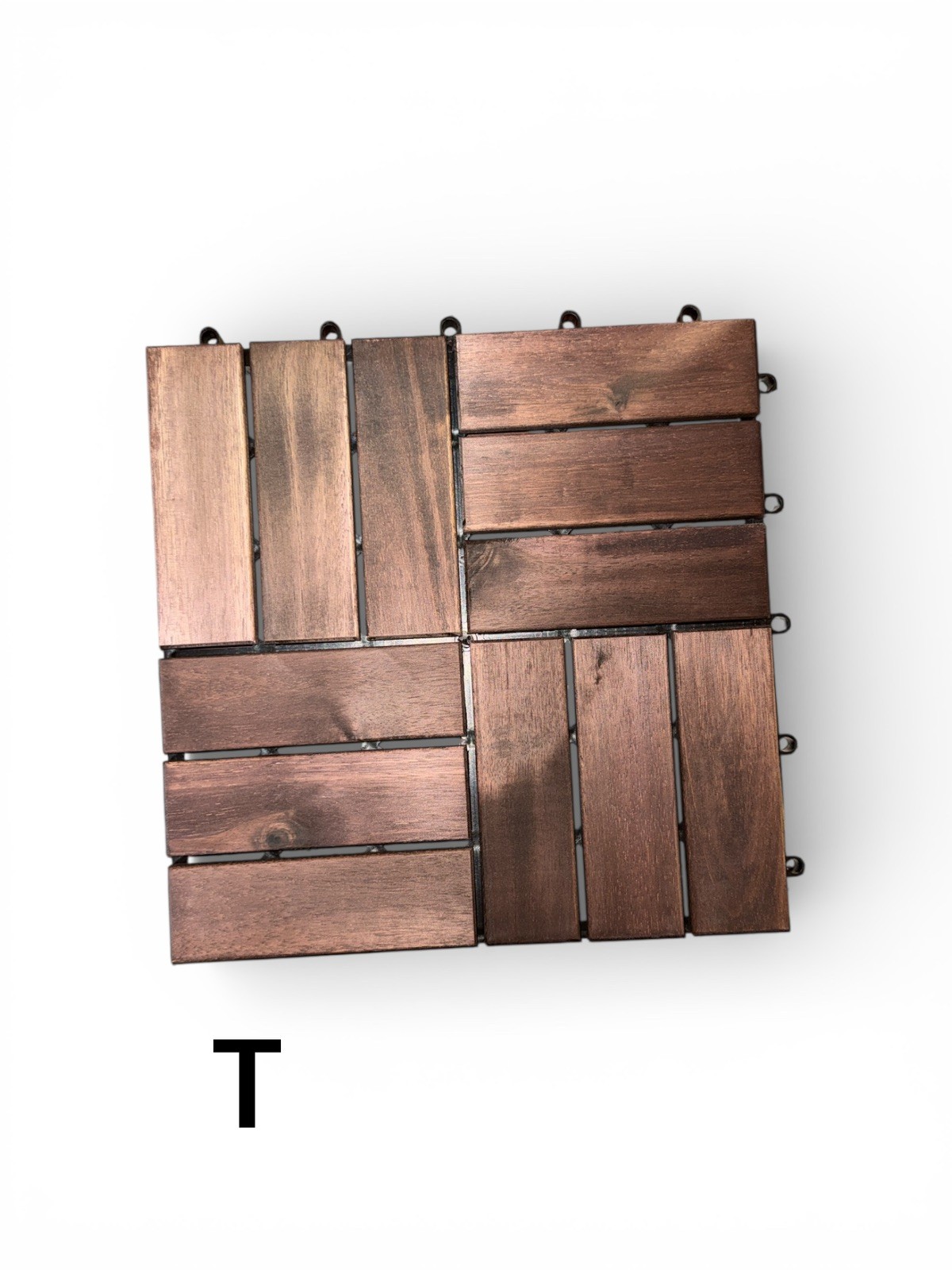 Interlocking Deck Tiles 9.6 SQFT – 10PCS Waterproof Acacia Wood Patio Tiles.