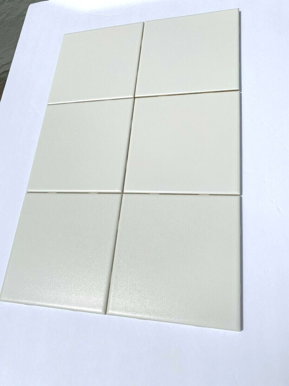 NEW VINTAGE CERAMIC DALTILE ARCTIC WHITE 1290 CRYSTALTEX 6″ X 6″