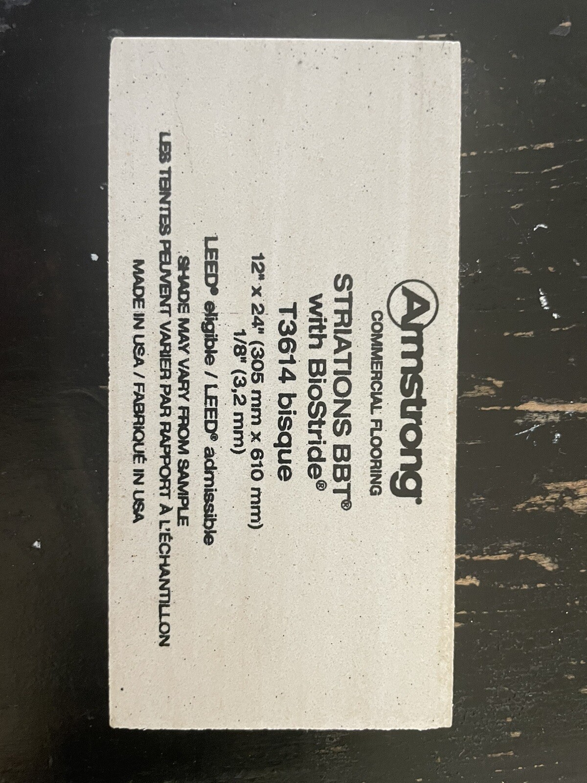 Armstrong Commercial Flooring 2 Biobased Tile Sample Boxes 32 PCs See + Info