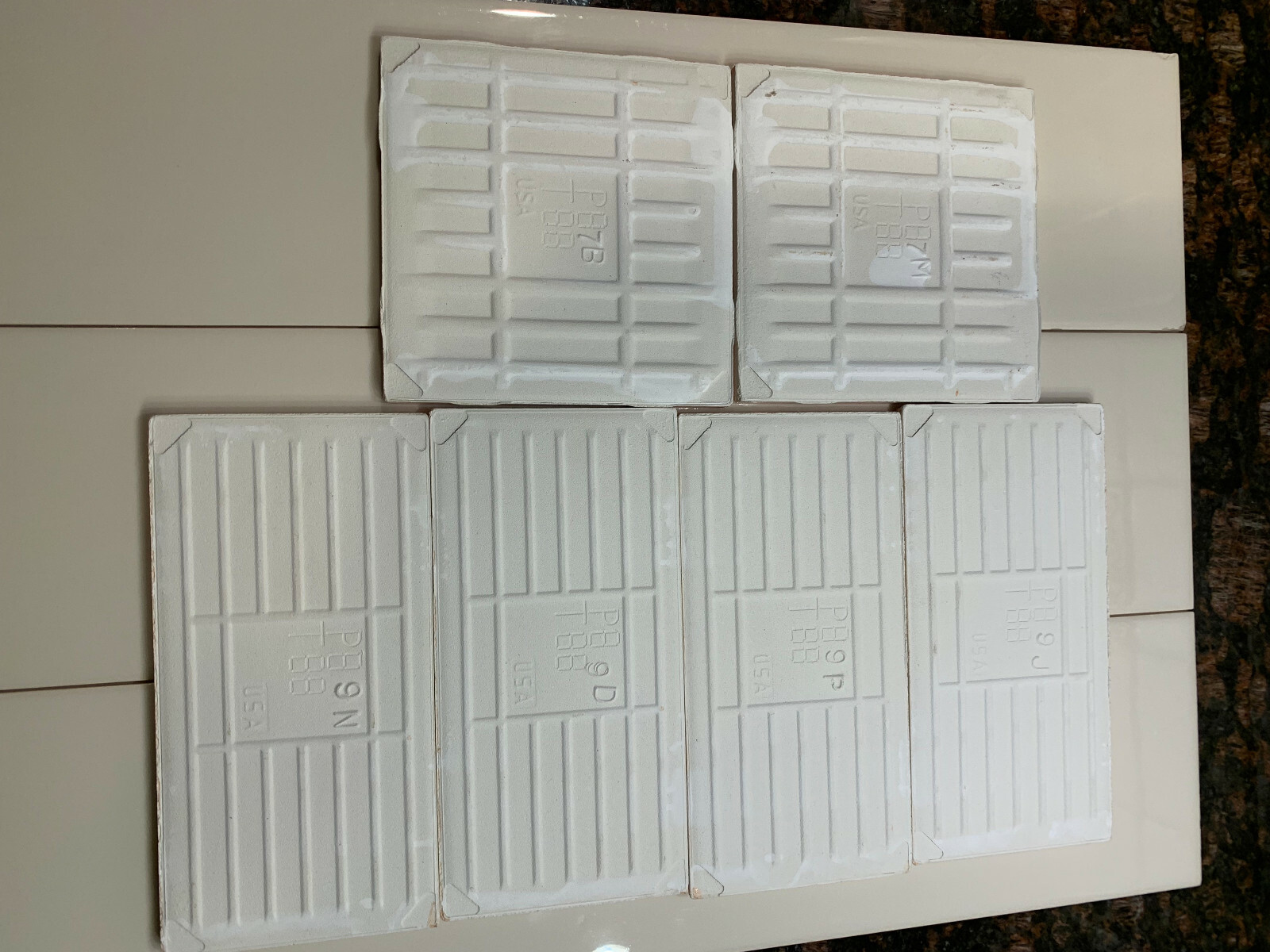 Lot of 8 Tiles Orange Burst Daltile 3×6 Subway QTC136MOD1P Daltile Natural Hues