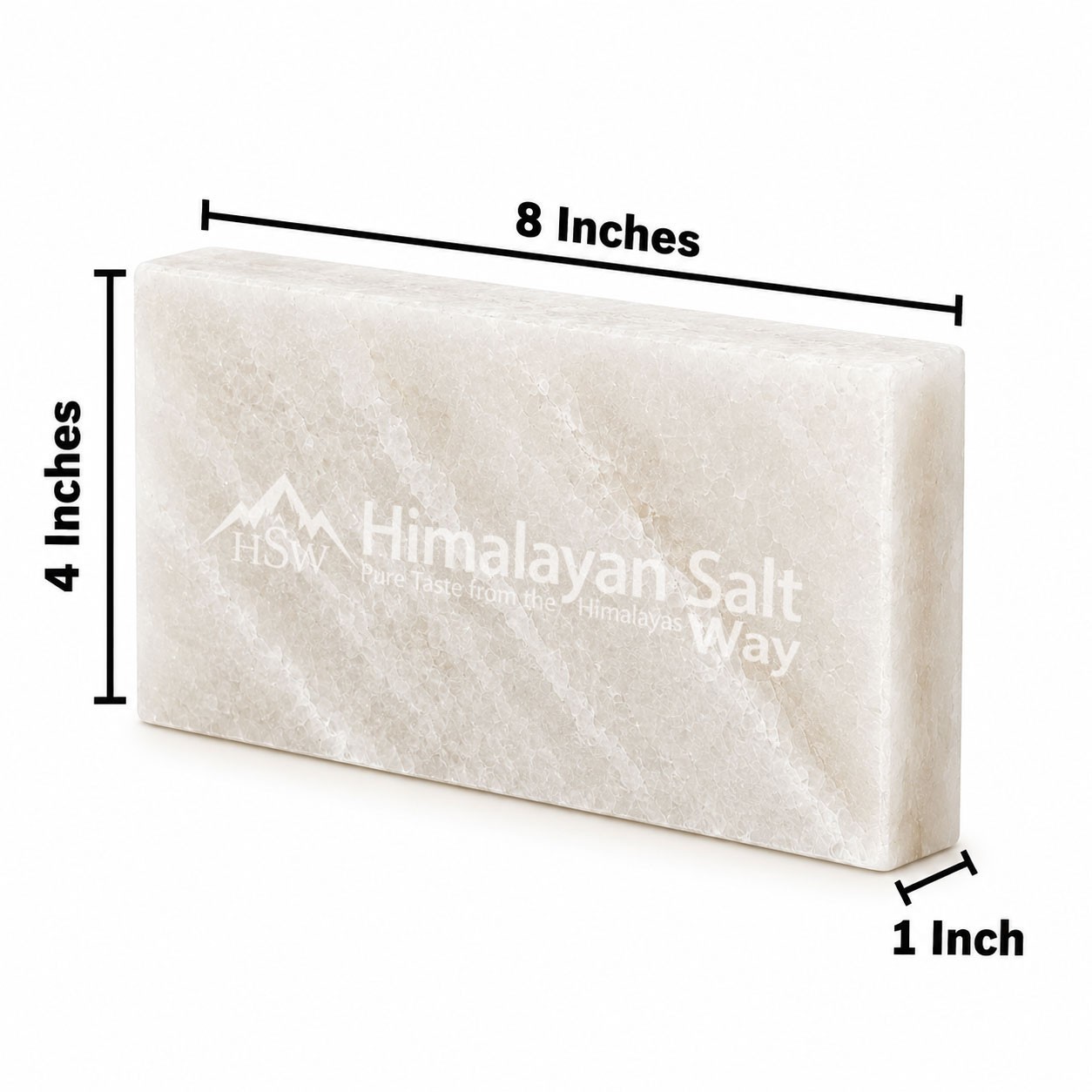 White Himalayan Salt Tiles 8″ x 4″ x 1″ Pack 20 for Spa Salt Wall Home Decor