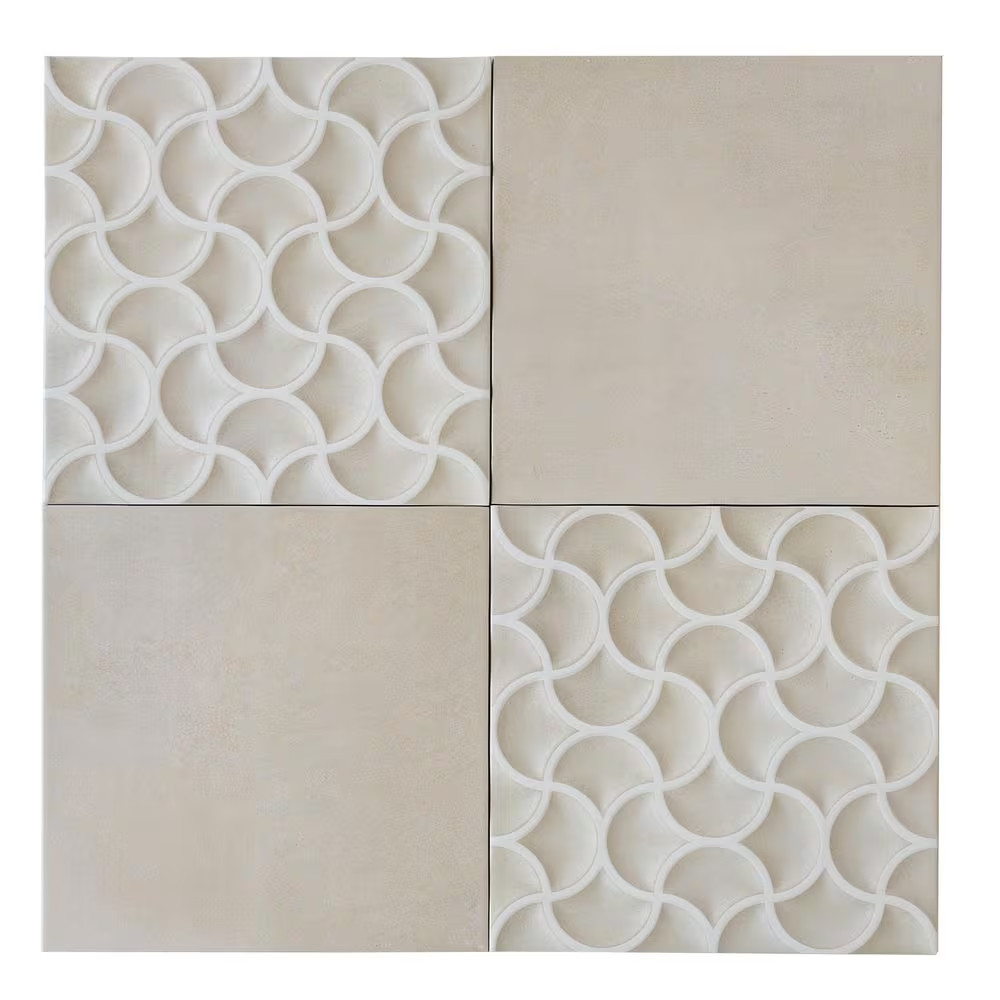 Citadel 13 In. X 13 In. Matte Soft Beige Terracotta Porcelain Lattice Tile (9.57