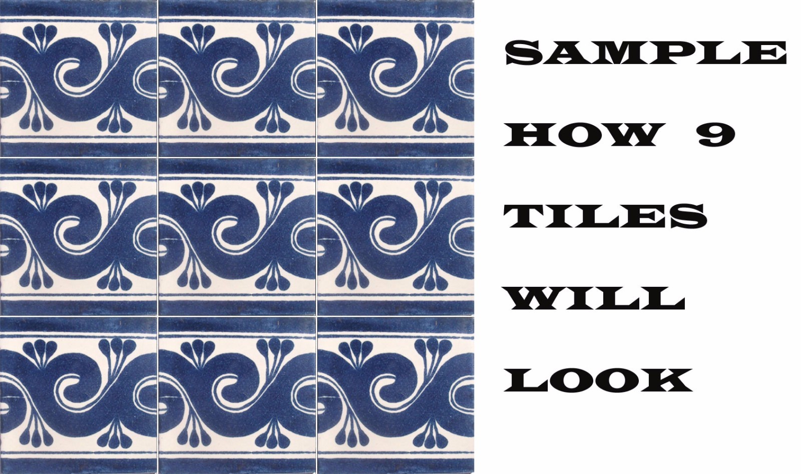 #C067) Mexican Tile sample Ceramic Handmade 4×4 inch, GET MANY AS YOU NEED !!