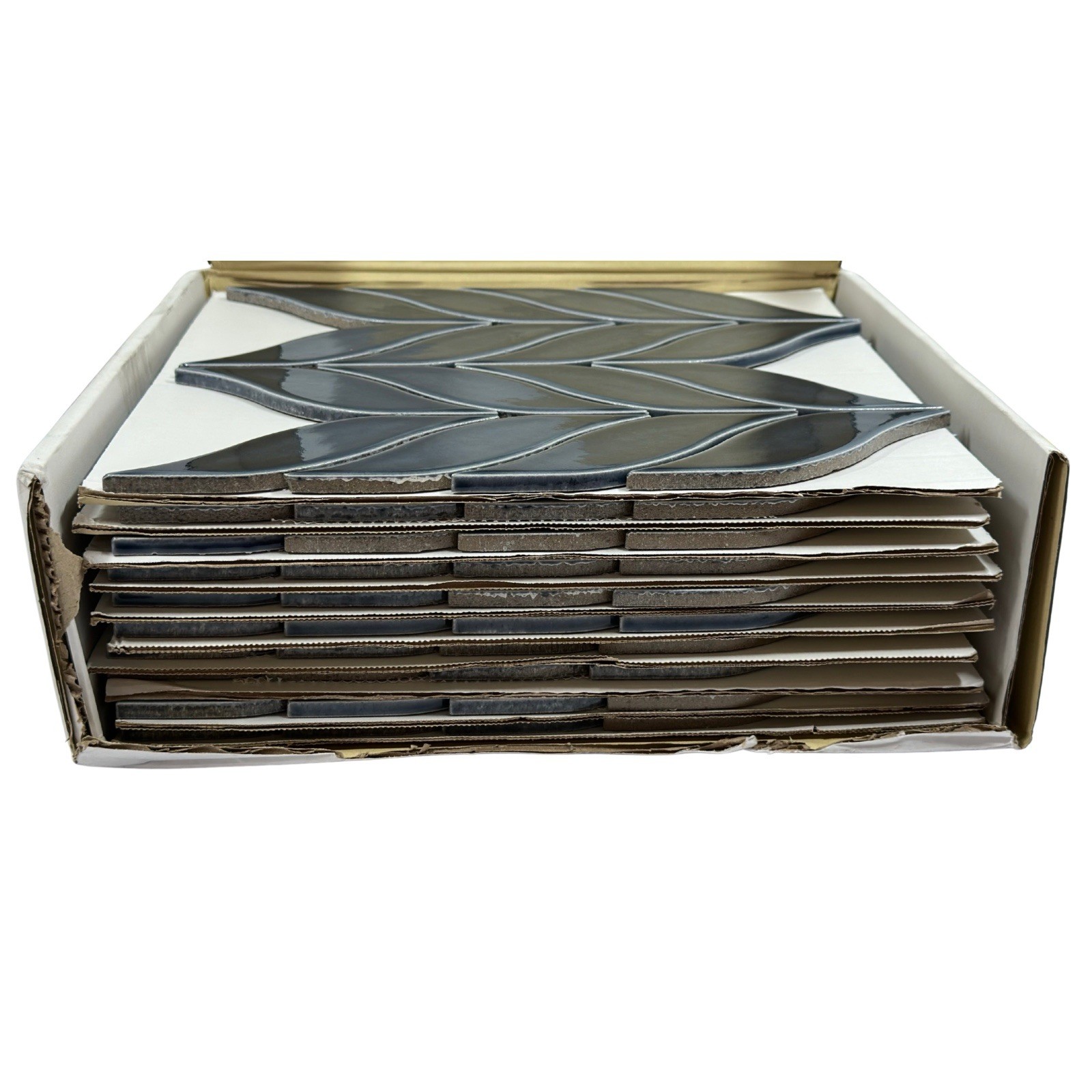 SOCI SSE-888 Winspear Navy Glossy Cambria Wall Tile Backsplash 10 Pack 11.5×12.5