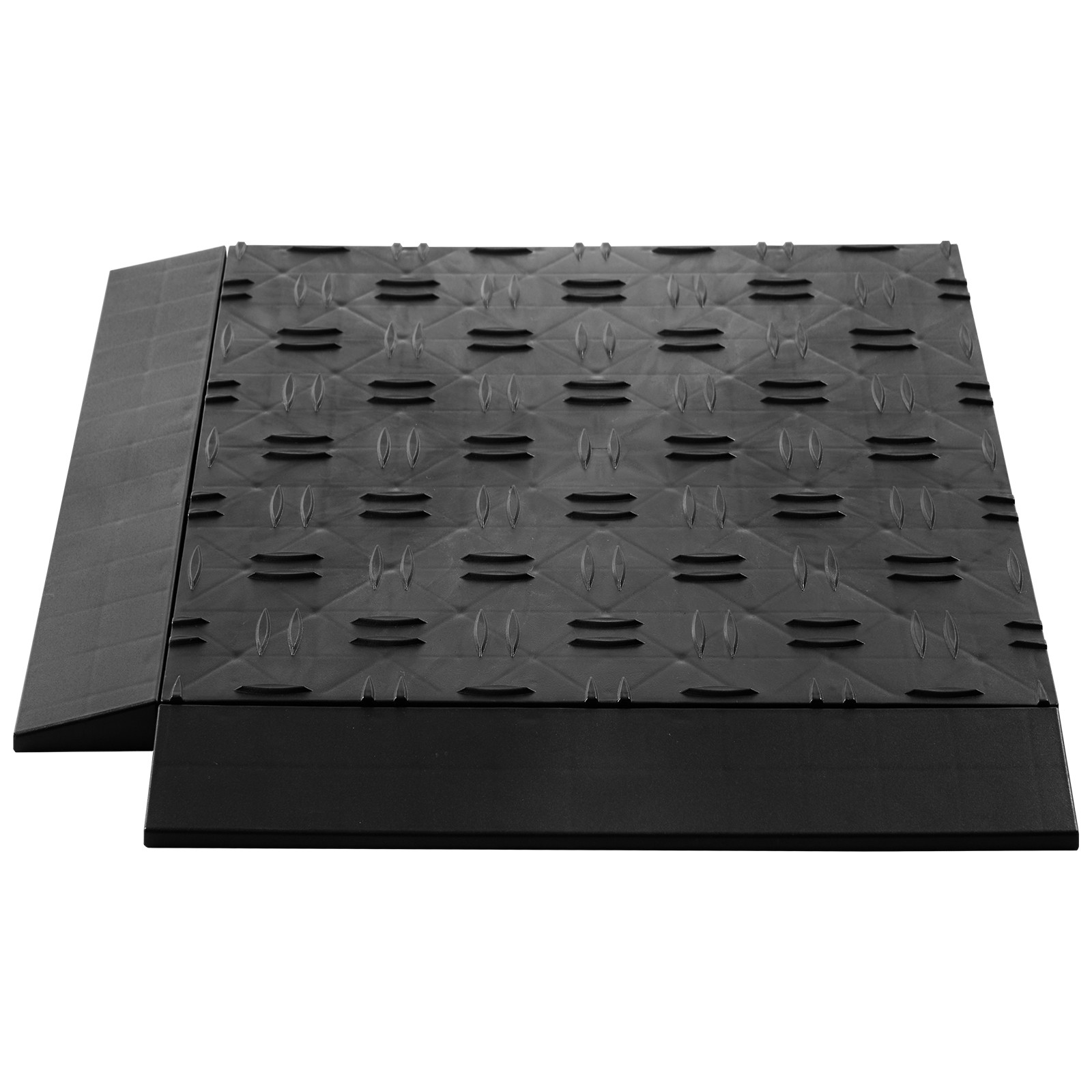 VEVOR Male Garage Floor Edge Kit 15pcs PP Interlocking Edging Slip-resist Black