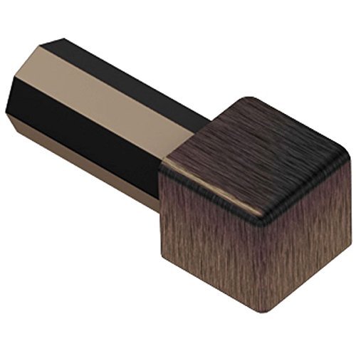 Schluter QUADEC – 3/8″ In/Out Corner – Brushed Antique Bronze – (EV/Q 100 ABGB)