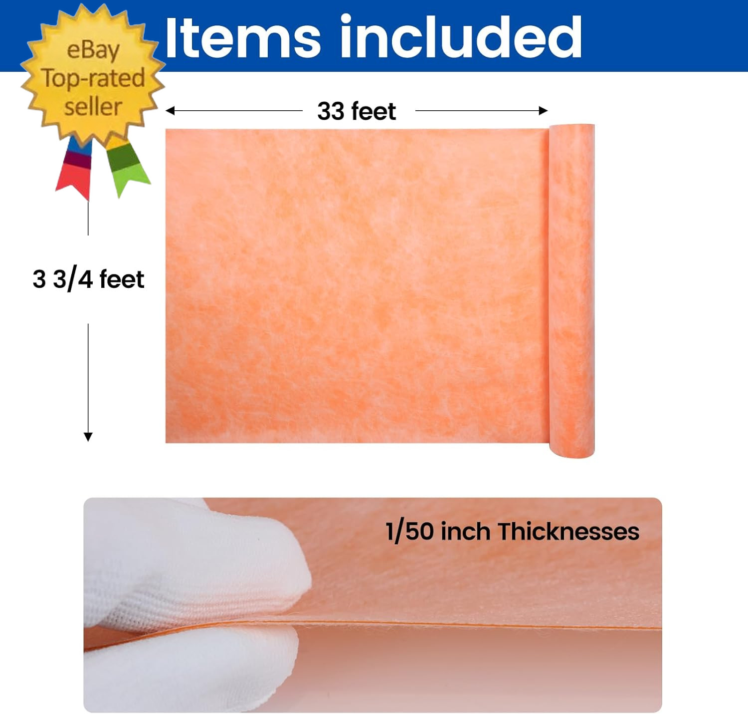 Waterproofing Membrane for Shower 3.8X33Feet (125 Sq Ft) 23.6 Mil Thick