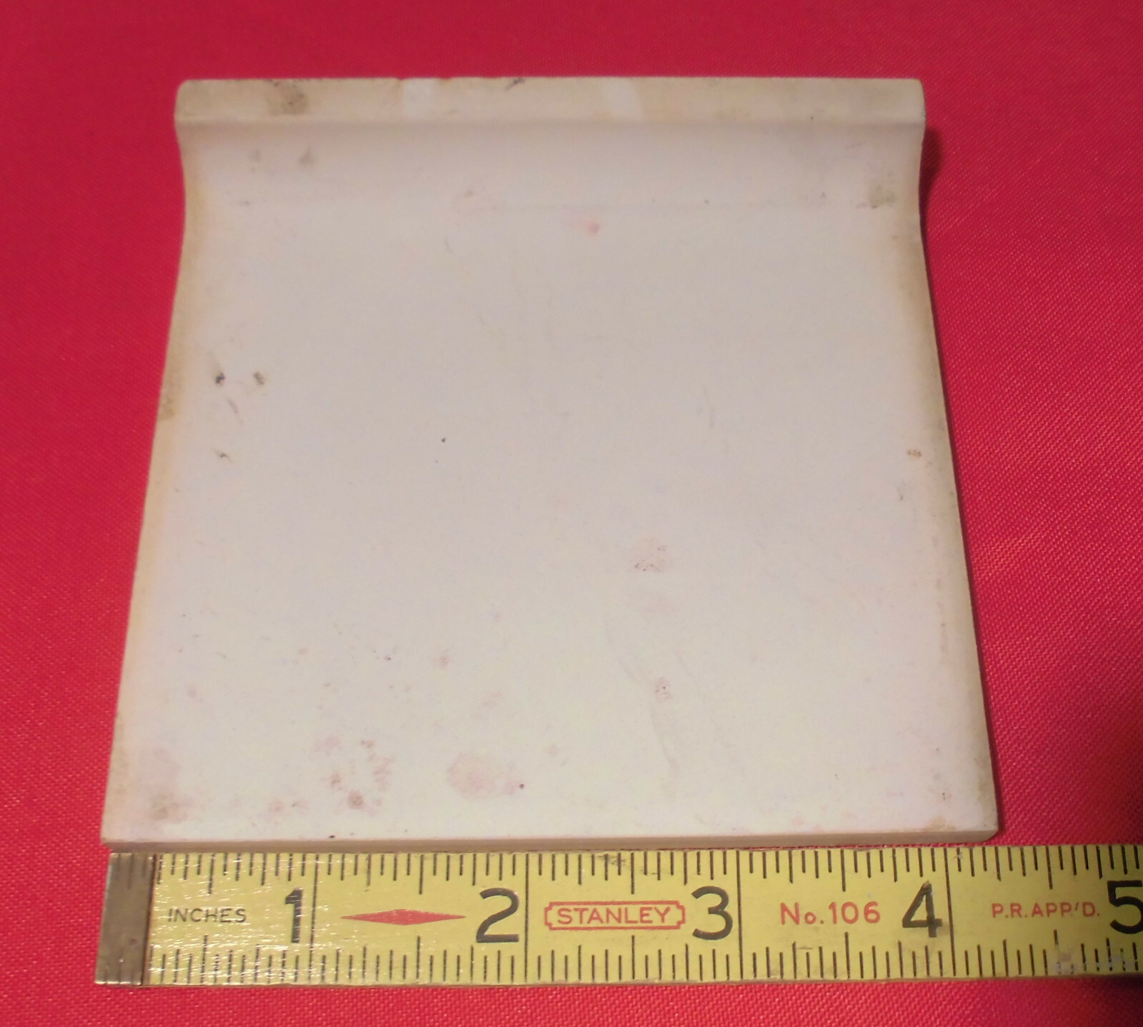 Hibiscus Pink; Matte Radius Bullnose Ceramic Tile 4-1/4″ American Olean, NOS