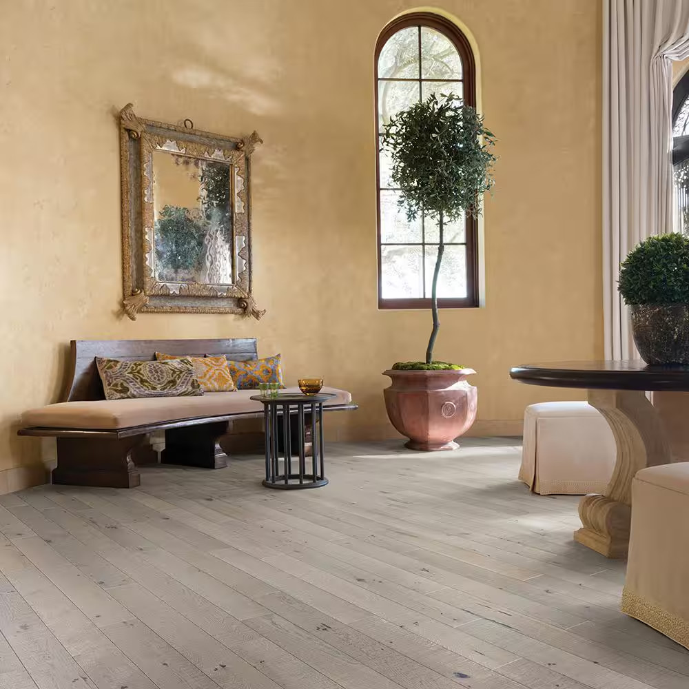 Pebble Beach French Oak 3/4 In. T X 5 In. W Distressed Solid Hardwood Flooring (